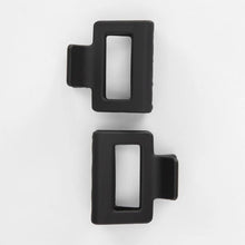 OXX Haircare 2 Pack Black Small Rectangle Matte Claw Hair Clips
