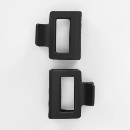 OXX Haircare 2 Pack Black Small Rectangle Matte Claw Hair Clips