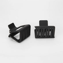 OXX Haircare 2 Pack Black Small Rectangle Matte Claw Hair Clips