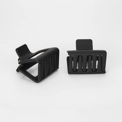 OXX Haircare 2 Pack Black Small Rectangle Matte Claw Hair Clips