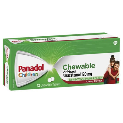 Panadol Children Chewable Paracetamol, 12 Pack - Cherry Flavour