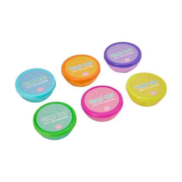 6 Pack Slime Pots with Decorations