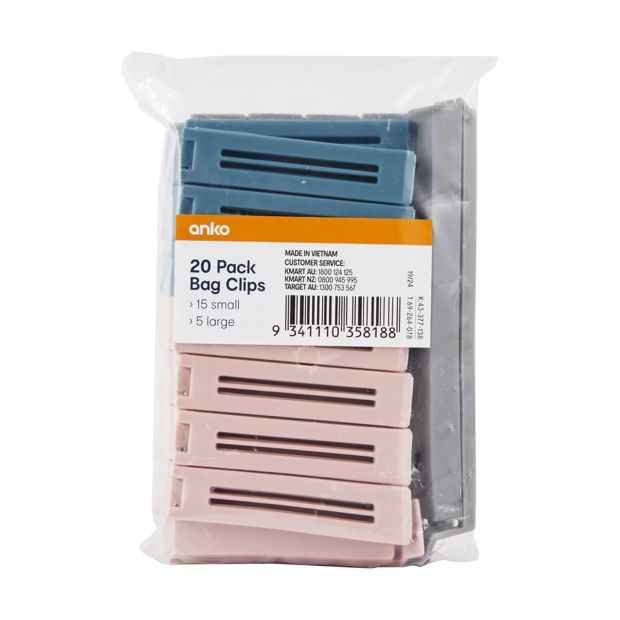 Bag Clips, 20 Pack - Anko