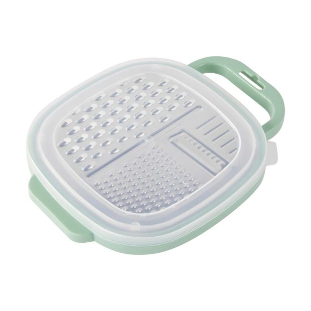 Grater with Storage Box, Green - Anko