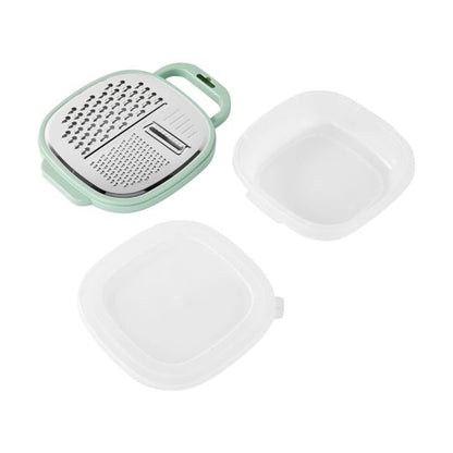 Grater with Storage Box, Green - Anko