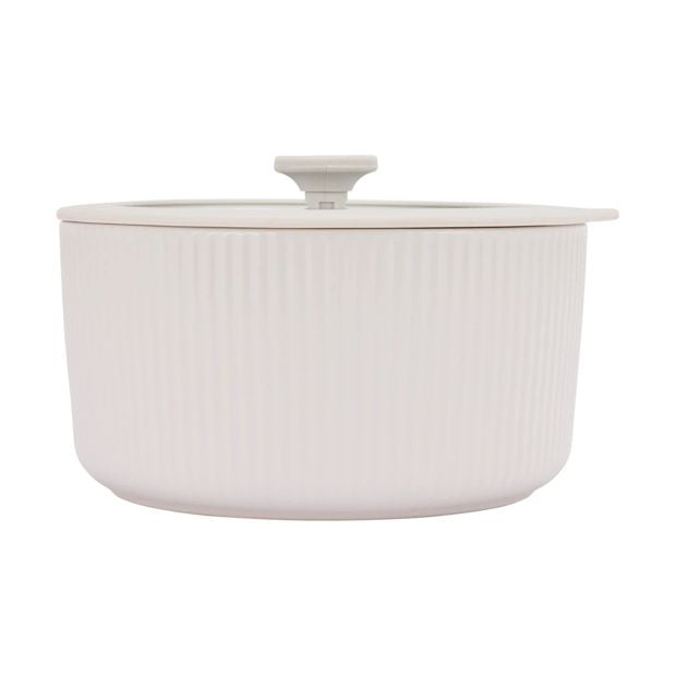 Porcelain Container with Glass Lid, 800ml  - Anko