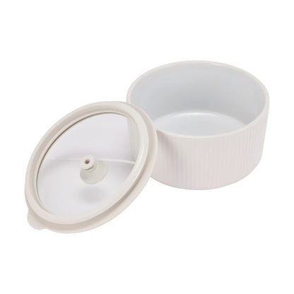 Porcelain Container with Glass Lid, 800ml  - Anko