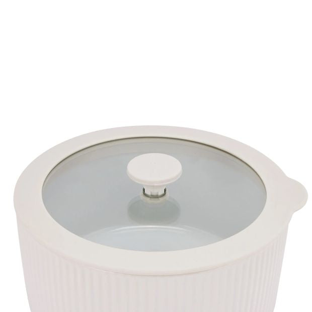 Porcelain Container with Glass Lid, 800ml  - Anko