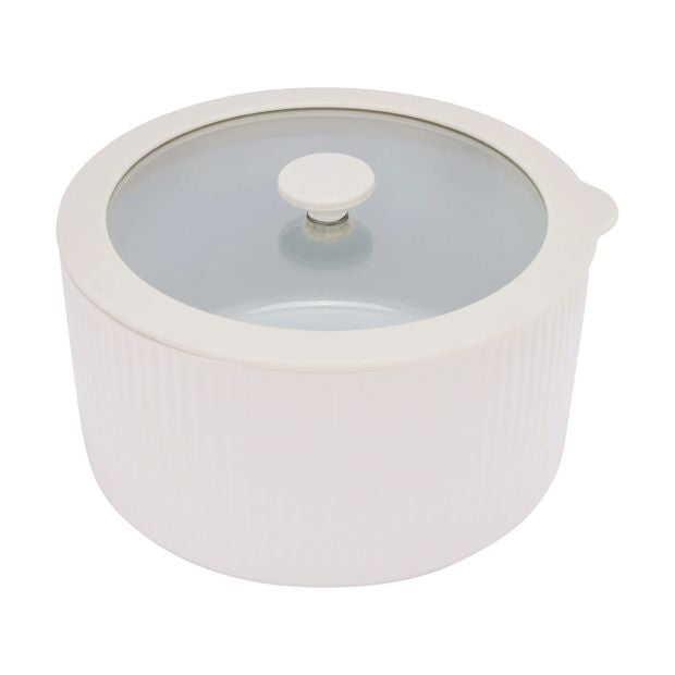 Porcelain Container with Glass Lid, 1.5L  - Anko