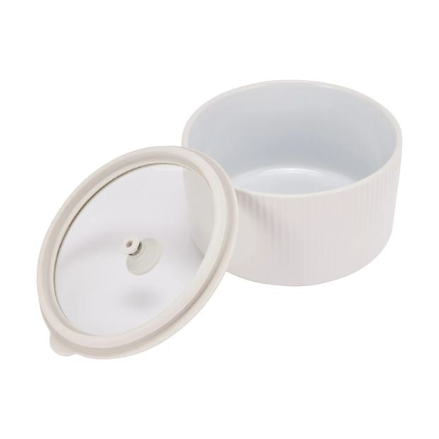 Porcelain Container with Glass Lid, 1.5L  - Anko