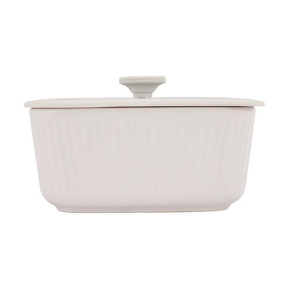 Porcelain Container with Glass Lid, 500ml  - Anko