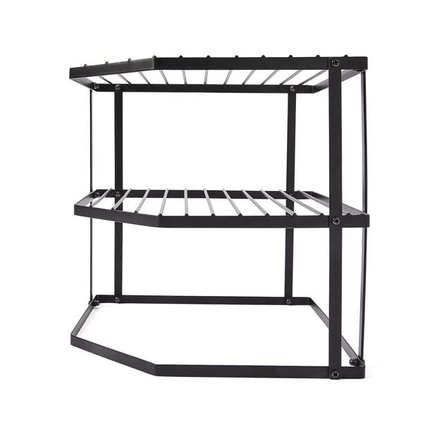 3 Tier Corner Pantry Shelf, Black - Anko