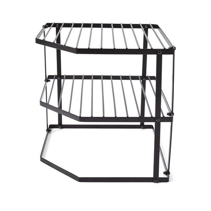 3 Tier Corner Pantry Shelf, Black - Anko