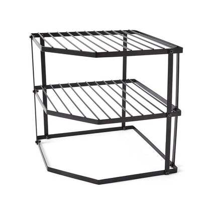 3 Tier Corner Pantry Shelf, Black - Anko