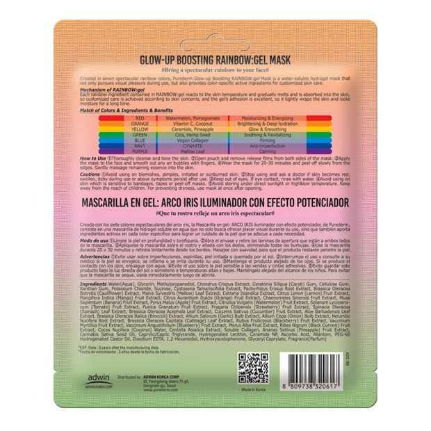 Purederm Glow-Up Boosting Rainbow: Gel Mask 22g