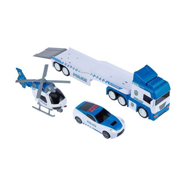 Lights & Sounds Police Transporter Set - Anko