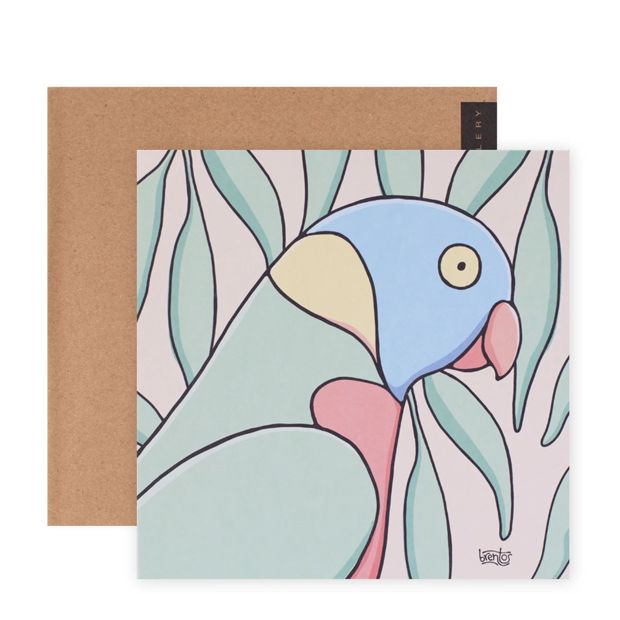 Hallmark x Brentos Gallery Blank Greeting Card - Rainbow Lorikeet