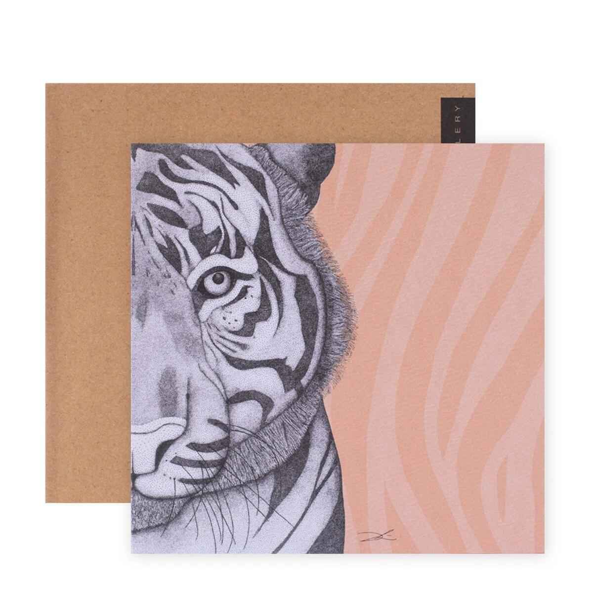 Hallmark x Dots by Donna Gallery Blank Greeting Card - Timothy The Tiger