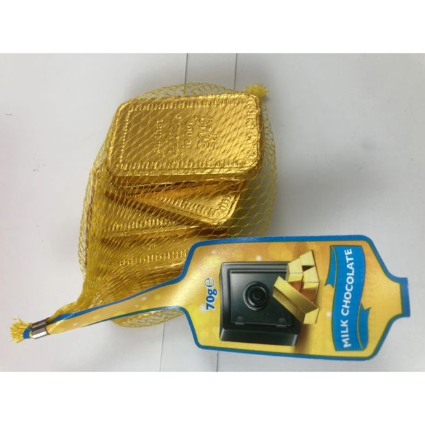 Milk Chocolate Gold Bars 70g