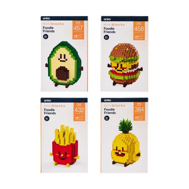 Mini Blocks Food Series: Foodie Friends, Assorted - Anko