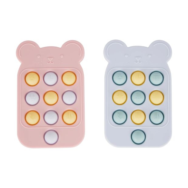 Silicone Phone Popper Teether Toy, Assorted - Anko