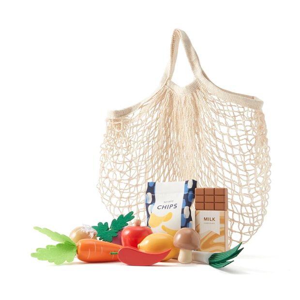 21 Piece Wooden Grocery Food Playset - Anko
