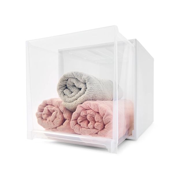 Modular Storage Drawer, Square Large White - Anko