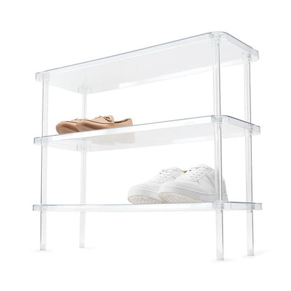 Shoe Rack, Clear 3 Tier
