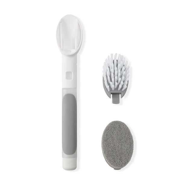 2-in-1 Dish Brush, White and Grey - Anko