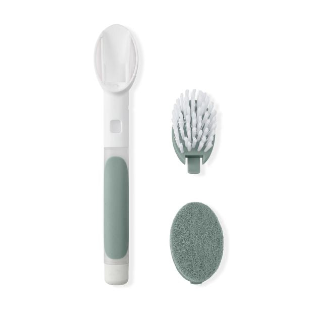 2-in-1 Dish Brush, White and Grey - Anko