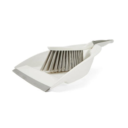 Dustpan and Brush, White and Grey - Anko