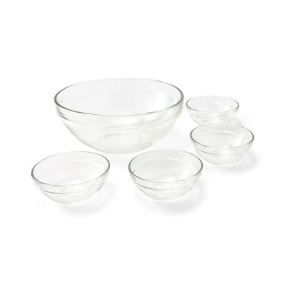 Glass Mixing and Prep Bowls, Set of 5 - Anko