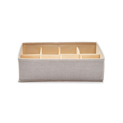 Adjustable Drawer Organiser, Linen Look Beige - Anko