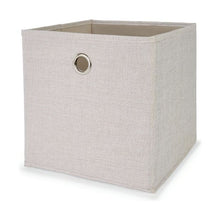 Collapsible Storage Cube, Linen Look - Anko