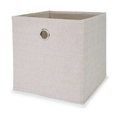 Collapsible Storage Cube, Linen Look - Anko