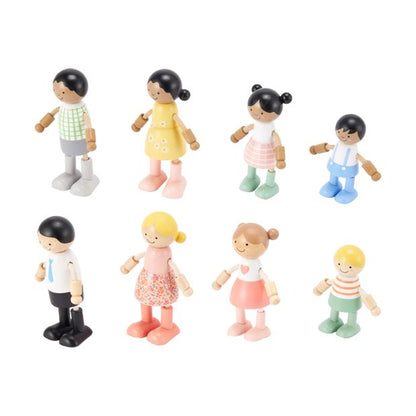 Wooden Family Set, 4 Piece, Assorted - Anko