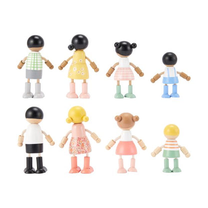 Wooden Family Set, 4 Piece, Assorted - Anko
