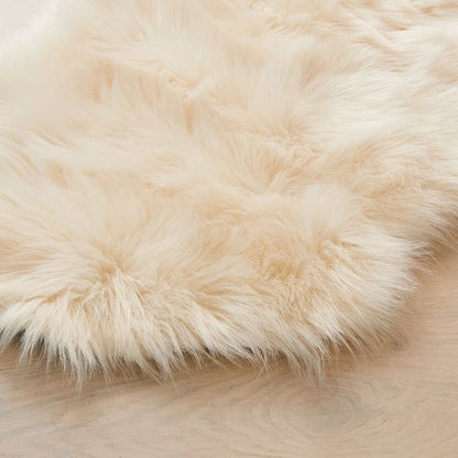 Cream Faux Fur Mat - Anko