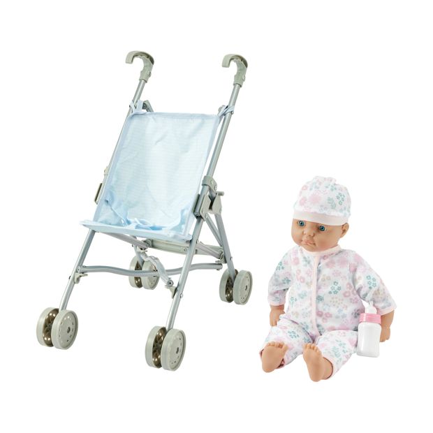 Baby Doll Stroller 3 Piece Set - Anko