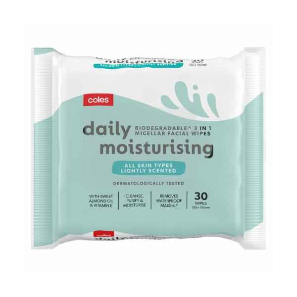 Biodegradable Moisturising 3 In 1 Facial Cleansing Wipes