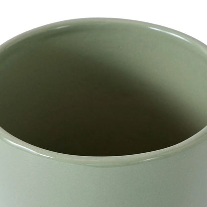 Plant Pot with Saucer, Green - Anko