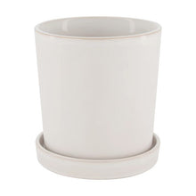 Pot with Saucer, White - Anko