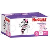 Huggies Girls' Ultra Dry+ Nappy Pants Size 6 (15kg+) 68 Pants
