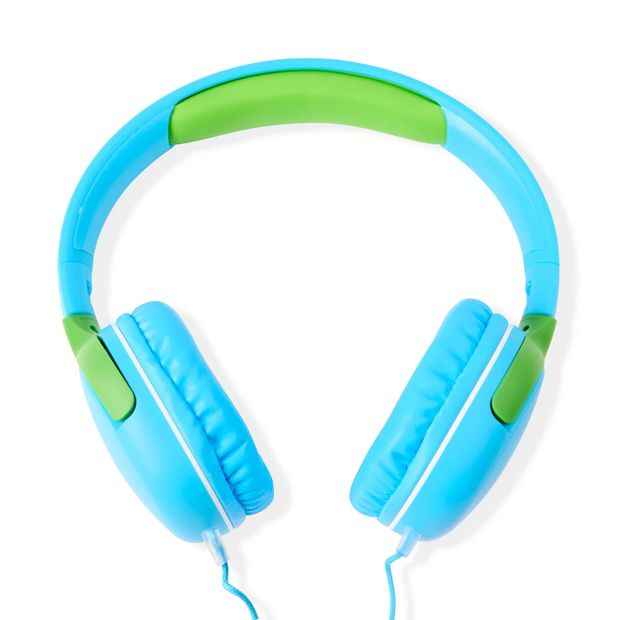 Over-Ear Wired Kids Headphones, Blue - Anko