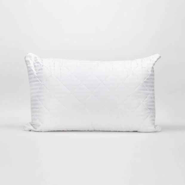 Luxury Quilted Pillow - High Profile, White