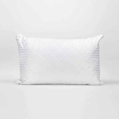 Luxury Quilted Pillow - High Profile, White