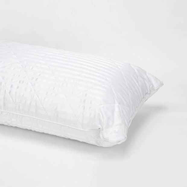 Luxury Quilted Pillow - High Profile, White