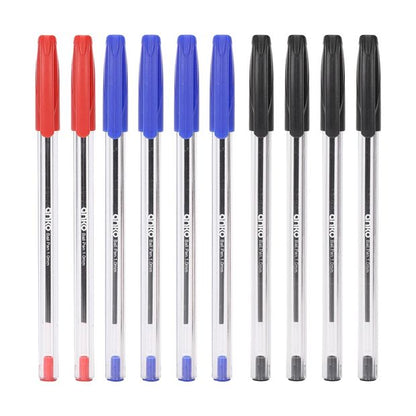 10 Pack Assorted Colours Ballpoint Pens - Anko