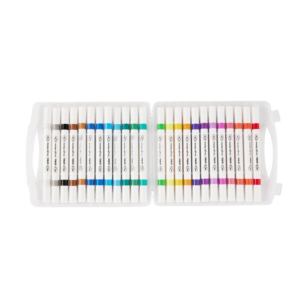 Dual-Tip Acrylic Paint Markers, 24 Pack - Anko