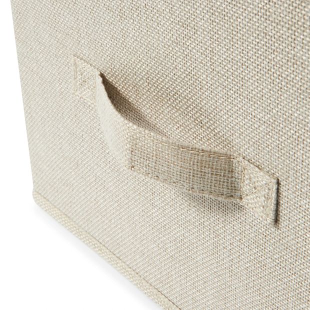 Linen Look Hanging Shelving with Drawers, Beige - Anko
